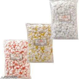 Cotton Wicks || Diya Batti For Pooja || Handmade Diya Batti || Phool Batti For Diya Batti || Lambi Batti For Puja || Combo Pack Of 3 || 700 Pcs.in Each Packet || Color: Red ,White, Yellow Cotton (Pack of 3) Table Diya-image-66