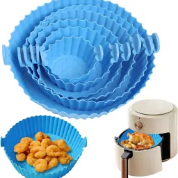 Air Fryer Silicone Pot 6 pcs with Ear Handles, Silicone Pot Liner NGB28 Air Fryer-image-84