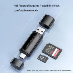 HRYFiNE 2 in 1 SD Card Reader USB Type C, USB 3.0 and Micro USB OTG Memory Card Adapter Card Reader image 5