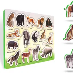 Jungle Animal Jigsaw Preschool & Playgroup Educational EVA mat Puzzle kids toys for age 2 to 5 year baby boys & girls , childs easy activity learning board game for kindergarten-25