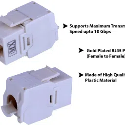 MX UTP Cat6A Inline Coupler 8p8c Ethernet Cable Extension Jointer Adapter (4pcs) Lan Adapter image 4