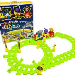 Cartoon Train Rail car Assembly Set Puzzle Baby Toy car Battery Operated Animal-15
