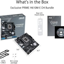 ASUS PRIME H610M-E D4 LGA 1700Socket Micro-ATX Intel H610 Chipset DDR4 Motherboard for Desktop image 5