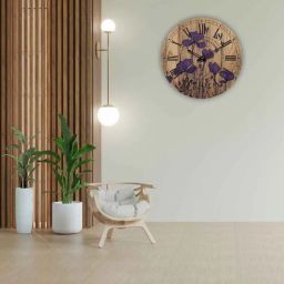 olive tree Flowers 15 Inches Classic Wooden Clock-picture-28