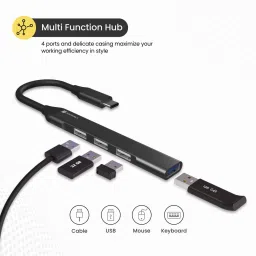 Portronics POR 1485 MPORT 31C 4-in-1 USB Hub (Type C to 4 USB-A Ports) with Fast Data Transfer USB Hub image 3