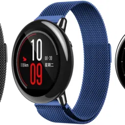 ACM Pack of 3 Watch Strap Magnetic for Inbase Urban Beep (Black/Blue/Gold) Smart Watch Strap image 2