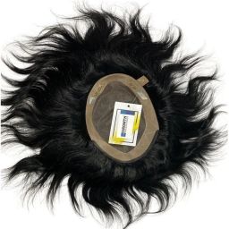 100% human hair Men Toupee D-Apolo-10x8 Huma n Premium Quality Patch Hair Extension-image-65