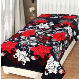 160 TC Polycotton, Microfiber, Cotton Blend Single 3D Printed Flat Bedsheet-image-84