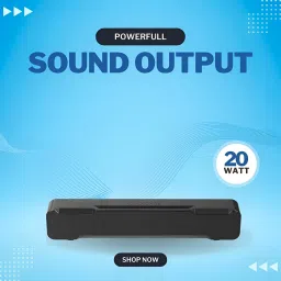 Clairbell 20W Bluetooth Soundbar with 4 Hours Wireless Playback Bluetooth SpeakersC1V296 20 W Bluetooth Soundbar image 2