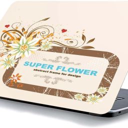 qth FLORAL LAP-4383 VINYL Reusable Laptop Skin Compatible for 15.6 inch-image-24