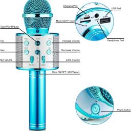 mahadev Toy Wireless Singing Mike/Multi-Function Bluetooth Karaoke Mic with Microphone image 2