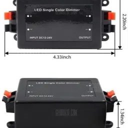 divinext RF Wireless Remote DC 12V 24V 8A Adjustable Dimmer Switch Control LED Driver Power Supply 8 A Rotary Dimmer image 4