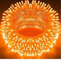 junjadiya 60 LEDs 18 m Orange Steady Ball Rice Lights-picture-22