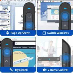 spincart USB Wireless Presentation Remote, PowerPoint Remote PPT Clicker Slide Changer Laser Pointer Presenter image 5