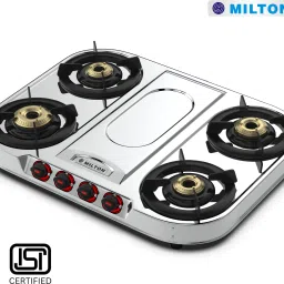 Royal 4 Burner Stainless Steel Gas Stove | Brass Burner | ISI Certified Stainless Steel Manual Gas Stove-image-29