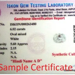 Ankit Collection Clear Cut Synthetic Zircon Gemstone image 3