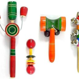 Wooden Hand Crafted Rattle Set for Babies, Childrens, Gifts for Kids - Pack of 4 Rattle-image-40