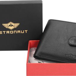 Men Casual, Trendy Black Artificial Leather Wallet-image-91