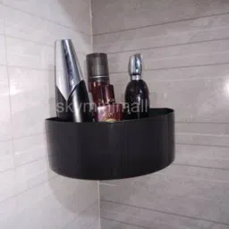 Self Adhesive Wall Hanging BATHROOM floating Shelf (PACK OF 1) Plastic Wall Shelf-image-32