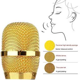 VRJTEC Karaoke Golden Color Mic - Wireless & 2 in 1 Portable Microphone with Speaker, Continuous Play+ Audio Recording + Card Slot + Aux Port + USB Charging for Wireless Singing, Parties image 3