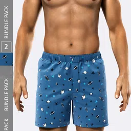 MODERN CREW Men Pack of 2 Printed Premium Cotton Boxers MC2-BX-002-0B-GC-SN-S-image-82