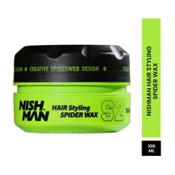 Nishman Men Ultimate Hold Gloss Look Hair Styling Spider Wax 100 g - Tarantula S2-16