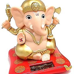 sonilex Selling Uniqness UNIq Astrologer Recommended Vastu Solar Powered Waving Both Hands Ganesha/Ganpati for Good Luck, Health Wealth (Solar) image 3
