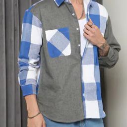 Shein Street Spread Collar Full Sleeve Checked Shirt-image-32
