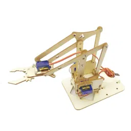 4 DOF Acrylic Robotic DIY Arm Kit (Without Servo) image 3