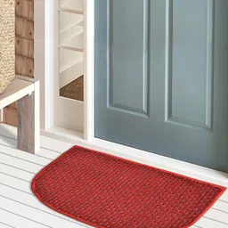 Kuber Industries Red Printed Anti-Skid Doormats-35