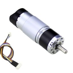 HD Planetary DC Geared Motor 468 RPM 72.6N-CM 24V with Encoder image 1