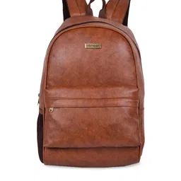 Veneer Unisex Tan Textured Backpack-24