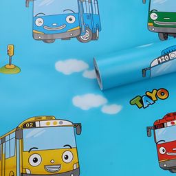 Jaamso Royals Blue & Yellow Printed Heat Resistant Self Adhesive Wall Sticker-5