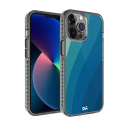 DailyObjects Transparent & Navy Blue Printed iPhone 12 Pro Max Back Cover-16