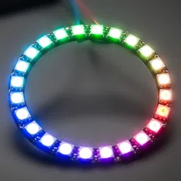 24 Bit WS2812 5050 RGB LED Built-in Full Color Driving Lights Circular Development Board image 2