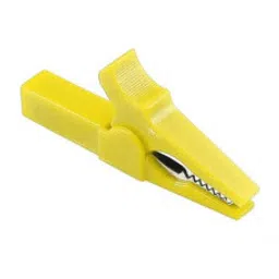 Yellow 55mm Copper Insulated Crocodile Clip Opening 10mm for Banana Plug 4mm-11
