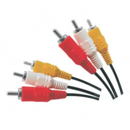MX 3 RCA Male Plug To MX 3 RCA Male Plug Cord Nickle Plated 1.5 Meters  (MX-733)-84