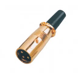 MX 3 Pin MIC Male Plug Connector XLR 24K Gold Plated (MX-1016)-24