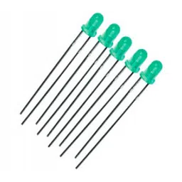 Green LED - 3mm Diffused - 5 Pieces Pack-29