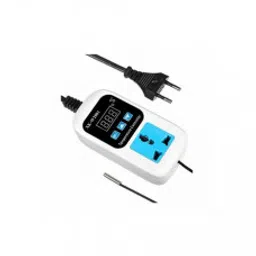 XK-W2001 AC110-220V Red Digital Thermostat Regulator Temperature Controller Microcomputer Socket with Probe 1m Cable EU Plug-0