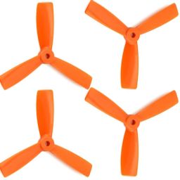 Orange HD Propellers 5045(5X4.5) Tri Blade Bullnose Polycarbonate Orange 2CW+2CCW-2pairs-0