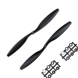 Orange HD Propellers 1245(12X4.5) Carbon Nylon Black 1CW+1CCW-1pair-55