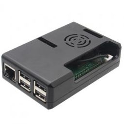 New High Quality Black ABS Case for Raspberry Pi 3/3+ with Cooling FAN Vent-12
