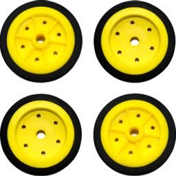 EasyMech 100mm Modified Heavy Duty(HD) Disc Wheels Yellow – 4Pcs-6