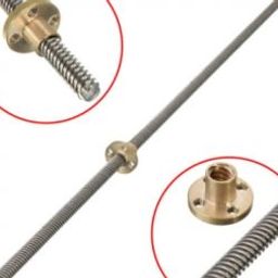 350mm Trapezoidal 4 Start Lead Screw 8mm Thread 2mm Pitch Lead Screw with Copper Nut-image-93