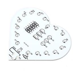 5V USB DIY Colorful LED Kit Heart Shape Light Control Kit White PCB-30
