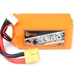 Orange 14.8V 1500mAh 100C 4S Graphene Lithium Polymer Battery Pack-37