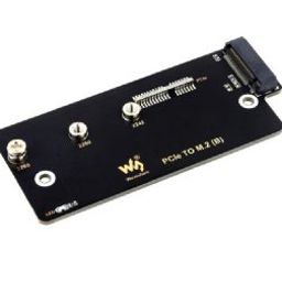Waveshare PCIe TO M.2 adapter (B), Supports NVMe Protocol M.2 Solid State Drive, High-speed Reading/Writing, Supports Raspberry Pi Compute Module 4-35