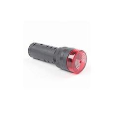Red AC/DC12V 30mm AD16-30SM LED Signal Indicator Built-in Buzzer-15