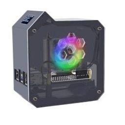 52Pi ABS Mini Tower Kit Case For Raspberry Pi 5 With Ice Tower Cooler OLED-31